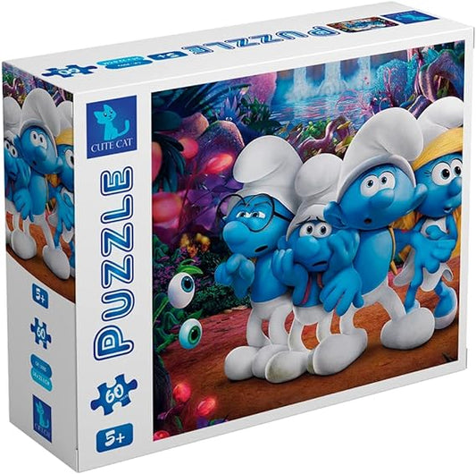 Cute Cat  Smurfs  Puzzle / CR-2005 / 60 Pieces