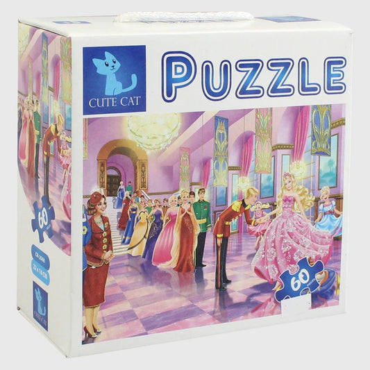 Cute Cat  Barbie  Puzzle / CR-2048 / 60 Pieces