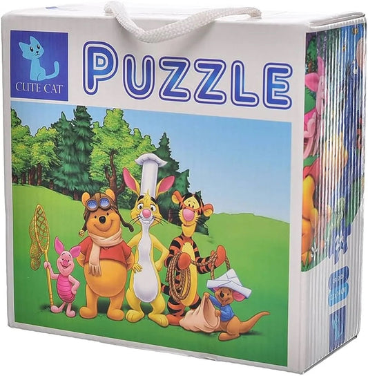 Cute Cat  Winnie the pooh  2 in 1  Puzzle / CR-2025 / 21 Pieces & 24 Pieces