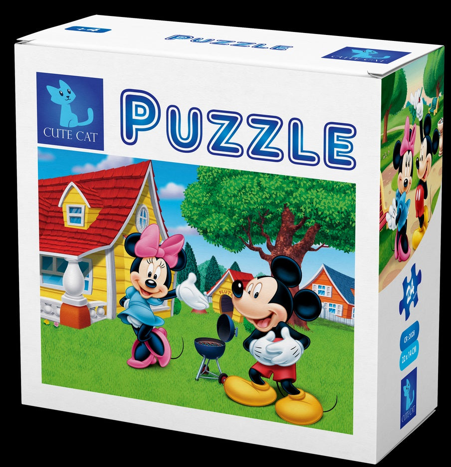 Cute Cat  Micky  2 in 1   Puzzle / CR-2028 / 20 Pieces & 24 Pieces