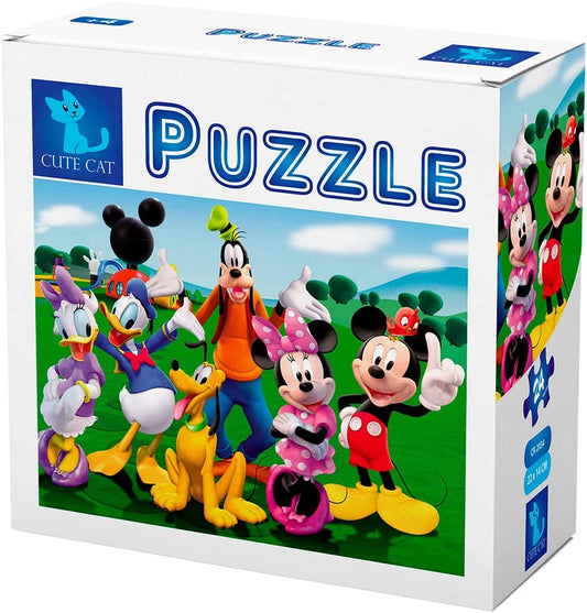 Cute Cat  Disney Characters  2 in 1  Puzzle / CR-2034 / 20 Pieces & 24 Pieces