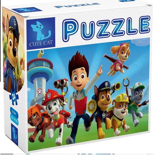 Cute Cat  Paw Patrol 2x1 Mini  Puzzle / CR-2061 / 20 Pieces & 24 Pieces